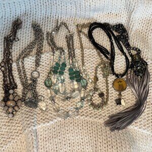 SIX CHICO'S NECKLACES, BOLD, CHUNKY, FUN; EXCELLENT CONDITION, 1990s-2010s